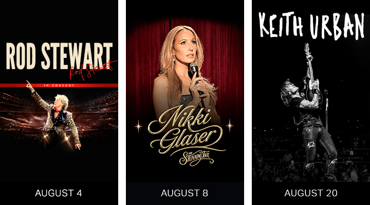 Rod Stewart, Nikki Glaser and Keith Urban at OLG Stage Fallsview Casino