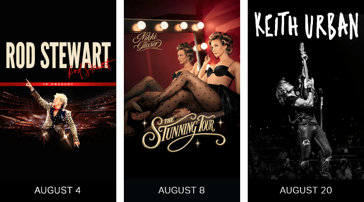 Rod Stewart, Nikki Glaser and Keith Urban at OLG Stage Fallsview Casino