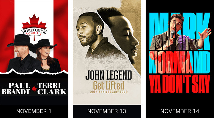 Paul Brandt & Terri Clark, John Legend & Mark Normand at Fallsview Casino