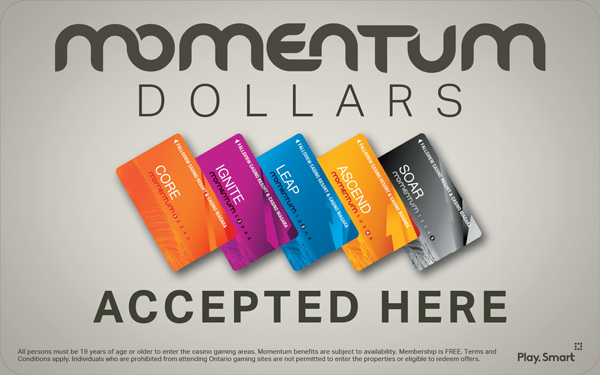 Momentum Dollars Accepted Here