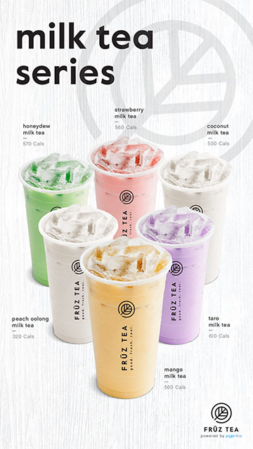 FRUZ Milk Tea Options