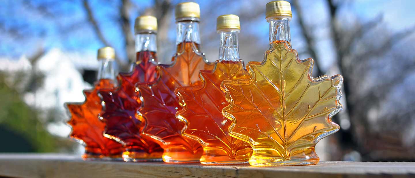 Maple Leaf Shaped Syrup Bottles
