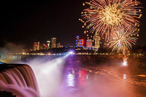 Fireworks over the Falls